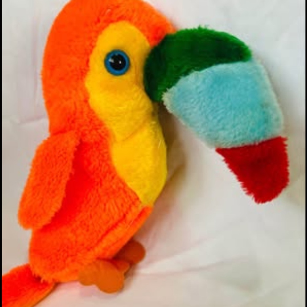 Vintage Tucan Bird Plush Carnival Toy